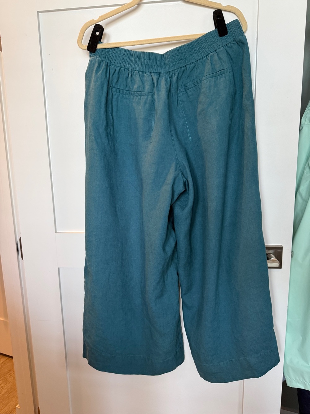 Athleta wide leg linen pants- pull on style- size 14